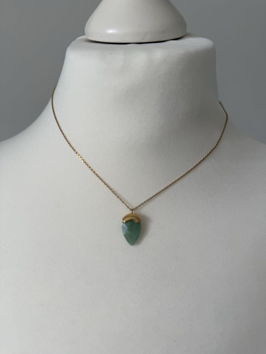 Catenine: Kette goldfarben mit Jade Stein Accessoires  – Nuovo (secondo la descrizione) da Stansstad venduto da InStyle8 7