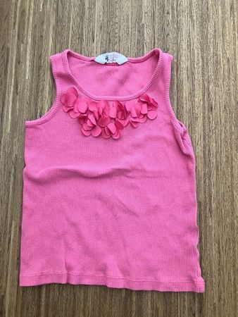 Süsses H&M Top, Gr. 110/116, Rosa mit Blumenapplikation