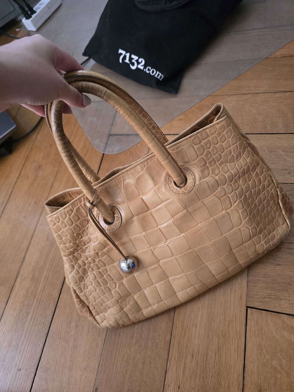 Furla Borse da donna: Furla Handtasche Kroko-Optik beige – Usato da Zürich venduto da nara13