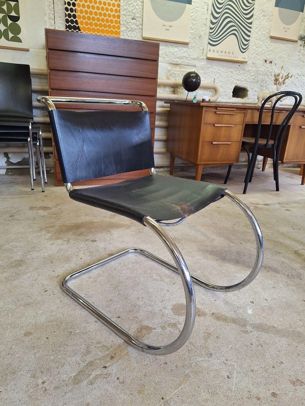 Sedie: Mies van der Rohe Freischwinger, Leder – Usato da Urtenen-Schönbühl venduto da Atelier21_bern