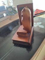 Vintage Holz-Buchstütze mit Eulenmotiv - Sammlerstück!