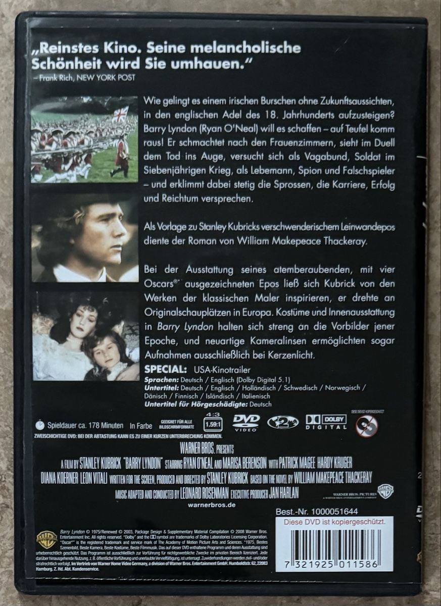 Tous les DVDs: BARRY LYNDON  – Neuf (Voir description) à Dietikon par AndreaSch01 1