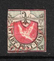 1845, schöne Basler Taube Nr. 8 - mit Attest