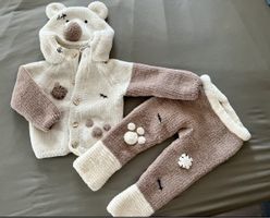 Ensemble bébé chaud ours polaire fait main