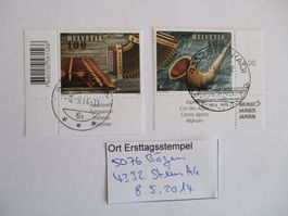 Voll Ort Ersttagsstempel aus 5076 Bözen + 4322 Stein AG