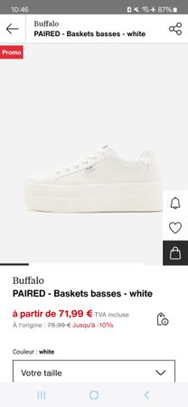 Buffalo Paired Sneaker, Weiss