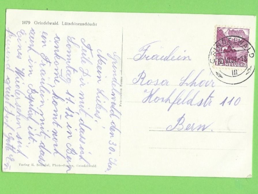 Cartoline postali: Grindelwald, Lütschinenschlucht – Usato da Zürich venduto da t24_de 1