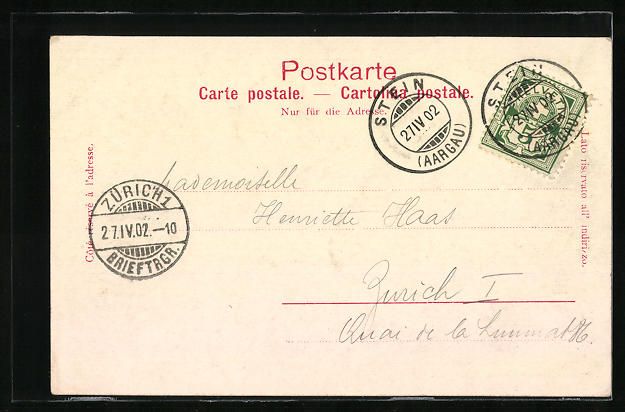 Cartoline postali: AK Rheinfelden, Ortsansicht mit Brücke – Usato da Berlin venduto da bartko-reher 1