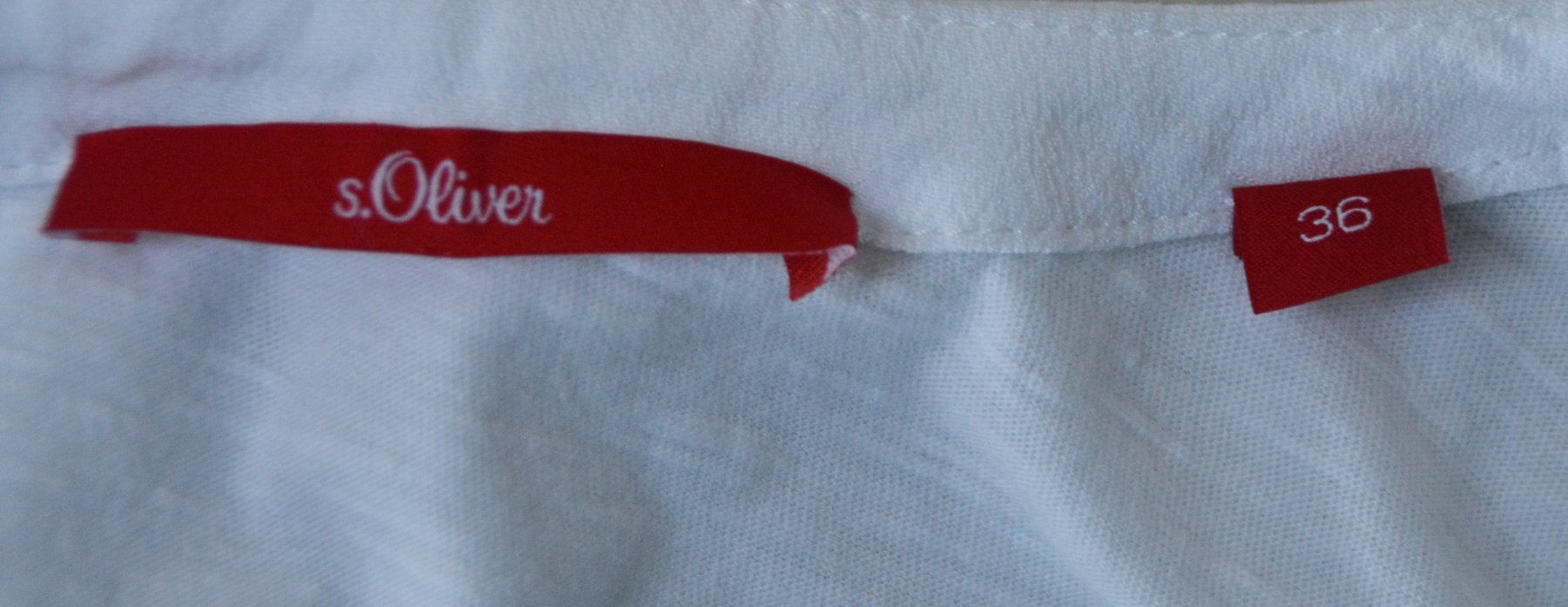 S.Oliver Camicette: Weisse 3/4 Arm-Bluse von s.Oliver, Grösse 36 – Usato da Niederhasli venduto da littledrop 3