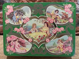 Vintage Dose „4 JAHRESZEITEN“ mit Damen - Made in England