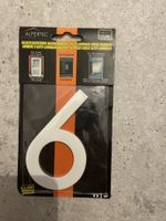 ALPERTEC 6 selbstleuchtende Hausnummer, weiß