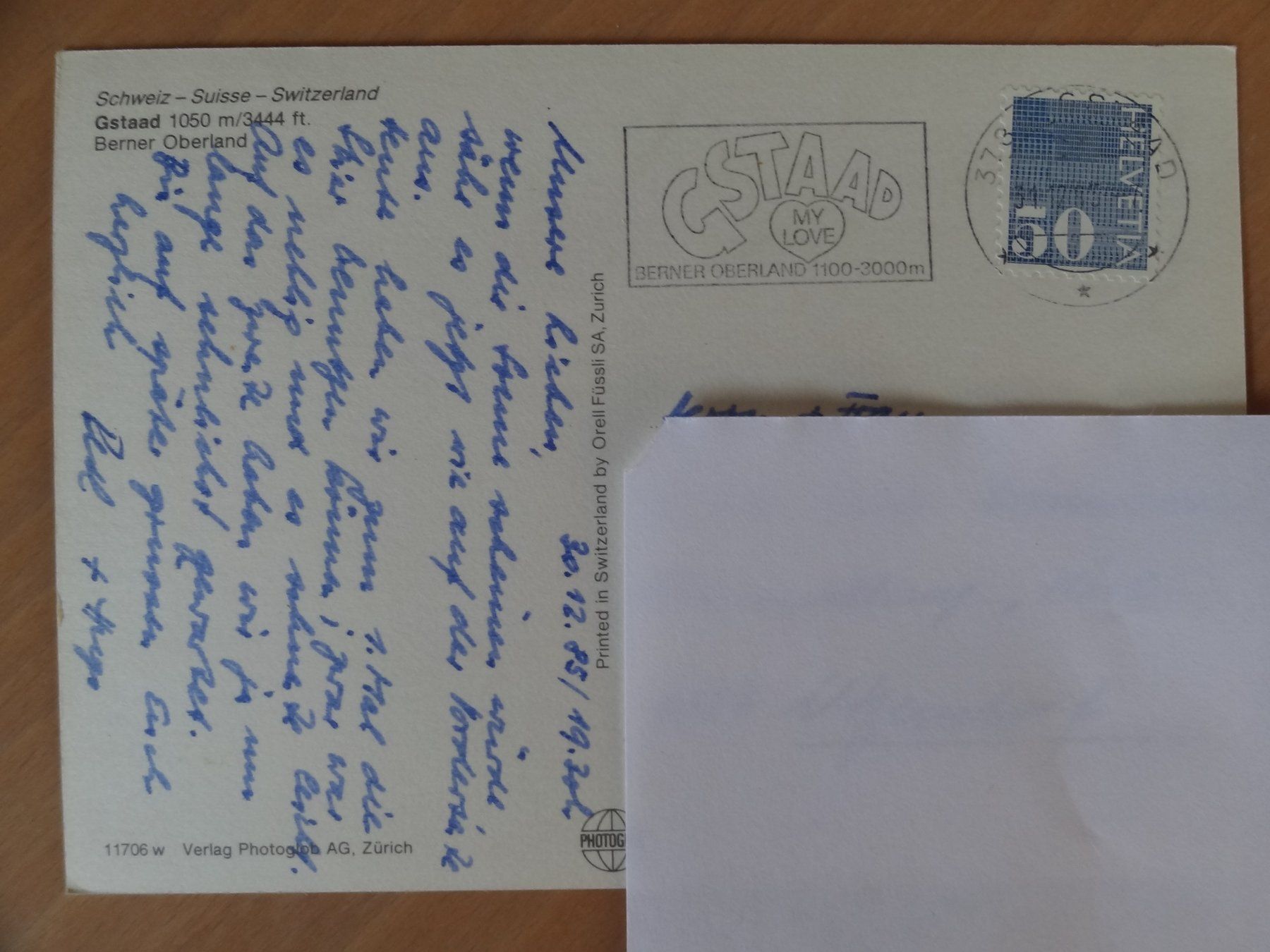 Cartoline postali: Gstaad - Hiver Suisse pittoresque – Usato da St Léonard venduto da Riglin 1