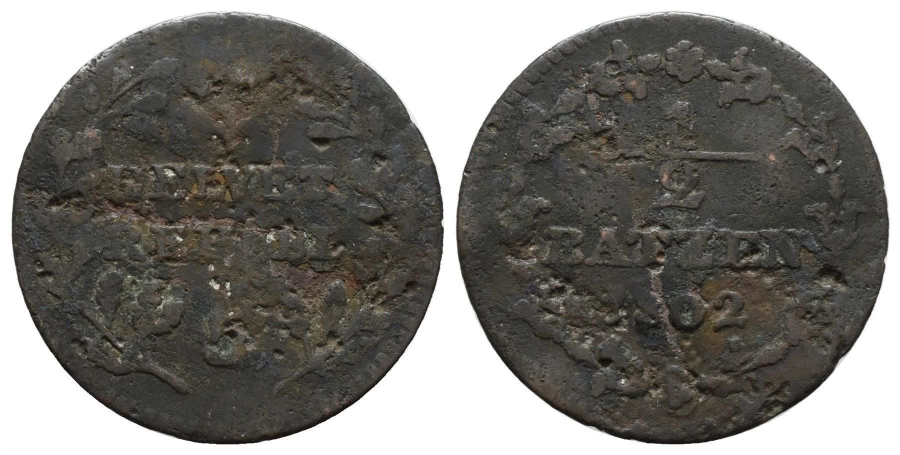 Tutti le monete: HR   Halbbatzen 1802  /3716 – Usato da Trimbach venduto da Solothurn1