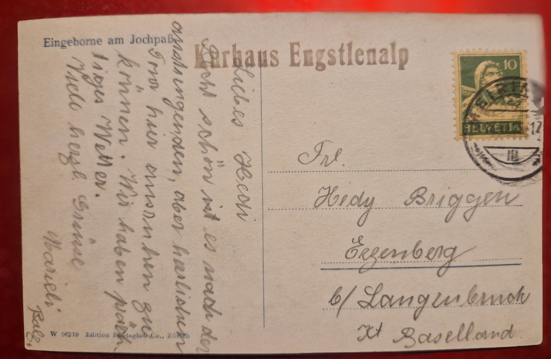 Cartoline postali: Kurhaus Engstlenalp, Jochpass 1925 – Usato da Melchnau venduto da Arthurius 1