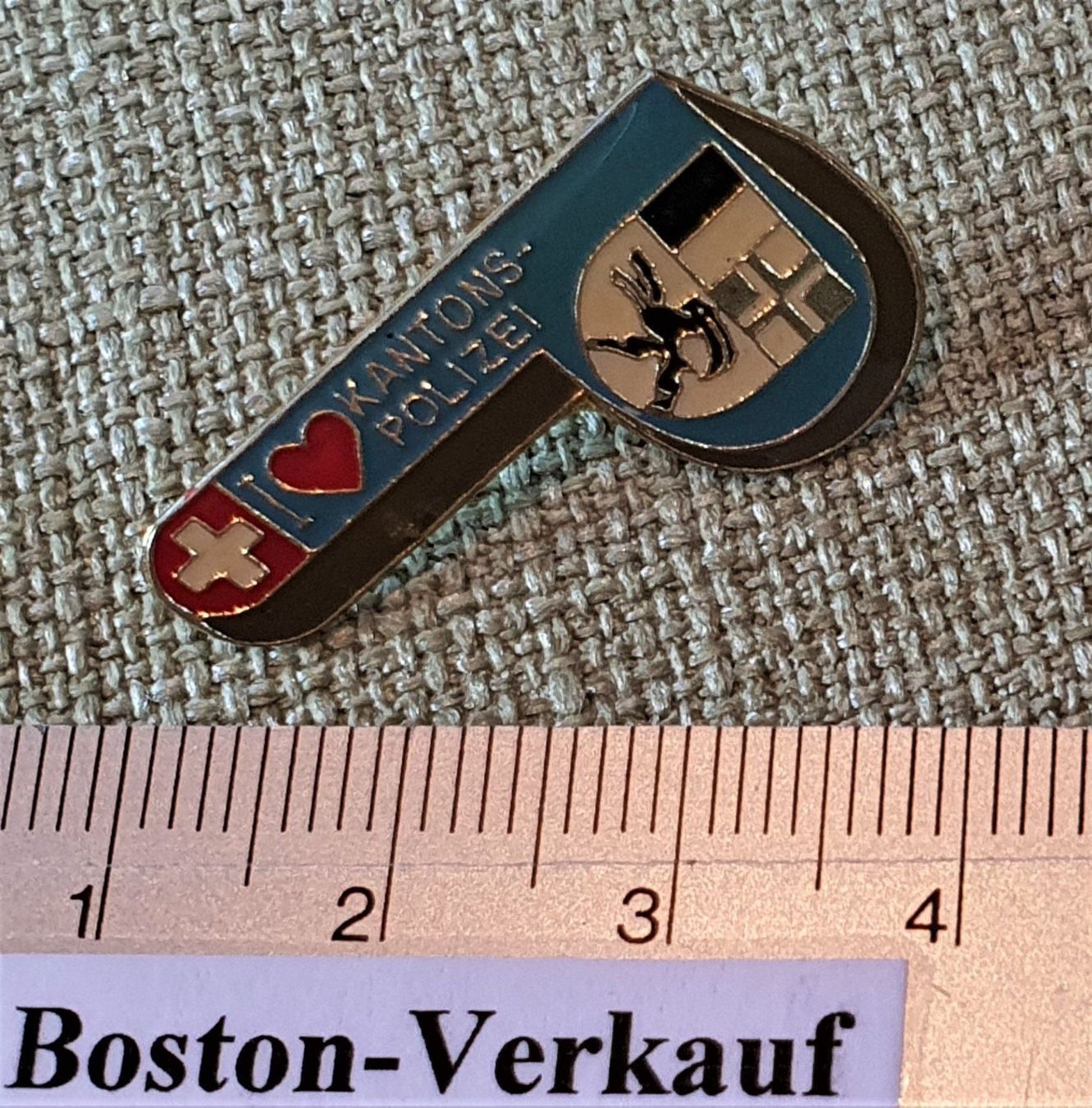 Placchette & Badge: E239 - Pin I Like Kantons Polizei GB CH – Usato da Reinach BL venduto da Boston-Verkauf 1