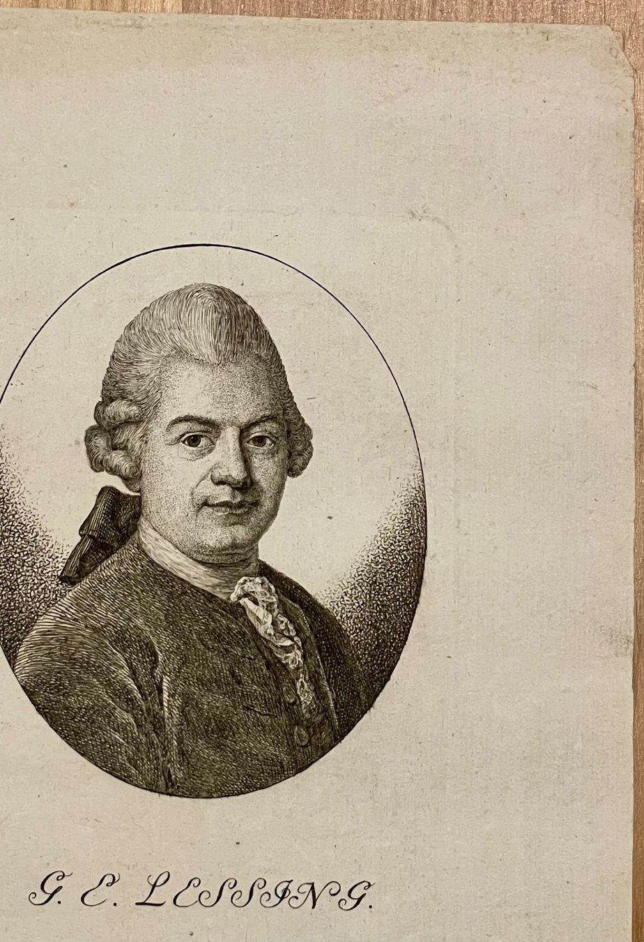 Gemälde: G. E. Lessing (1775) Portrait Radierung – Gebraucht aus Root von  1