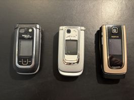 3 alte Nokia Knochen 6131   6555    6267 Handy‘s
