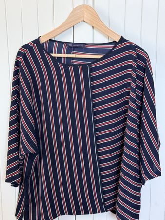 Marks&SpenStriped Spring Blouse - Elegant Design, Size Mediu