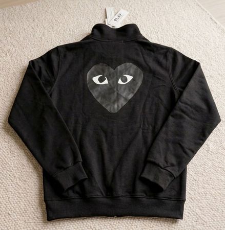 Comme des Garcons Play Black Zip Jacket. Great find!