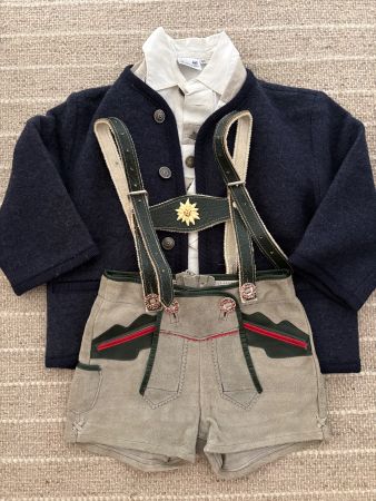 Tracht: Lederhosen, 2xHemd, Jacke, Gr.92/98