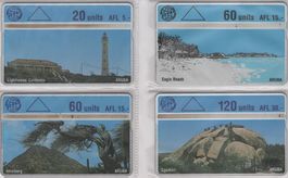 4 seltene Telefonkarten von ARUBA