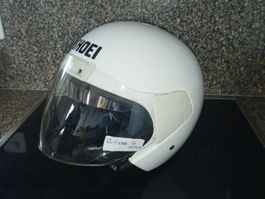 Shoei Motorradhelm, weiss, Grösse S – Bereit für die Fahrt!