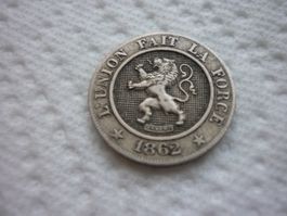 Belgien 10 Centimes 1862 Leopold