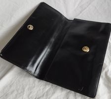 Elegante Abendtasche Leder schwarz