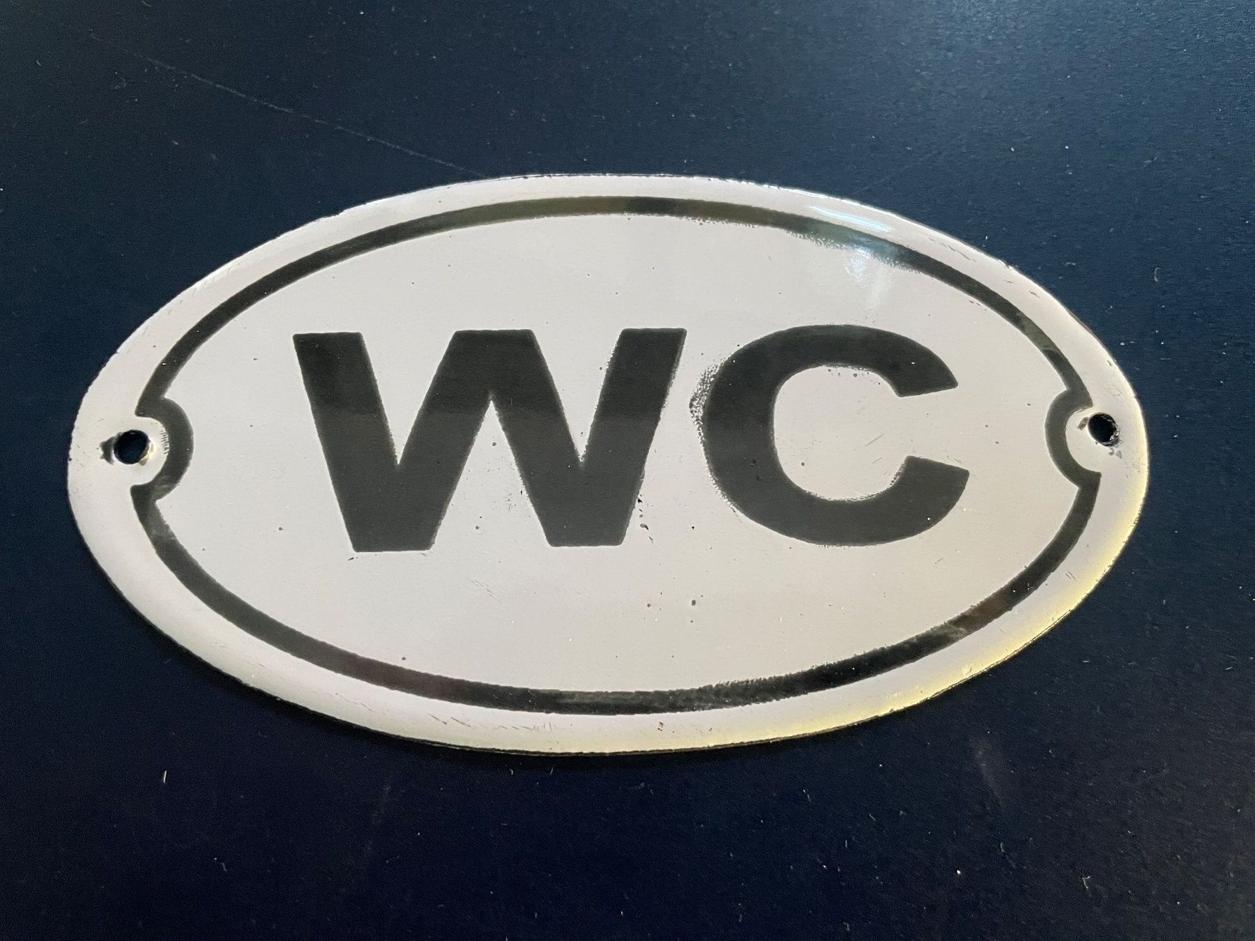 Insegne: Emailschild/WC/Oval/Antik – Nuovo (secondo la descrizione) da Volketswil venduto da rubin74