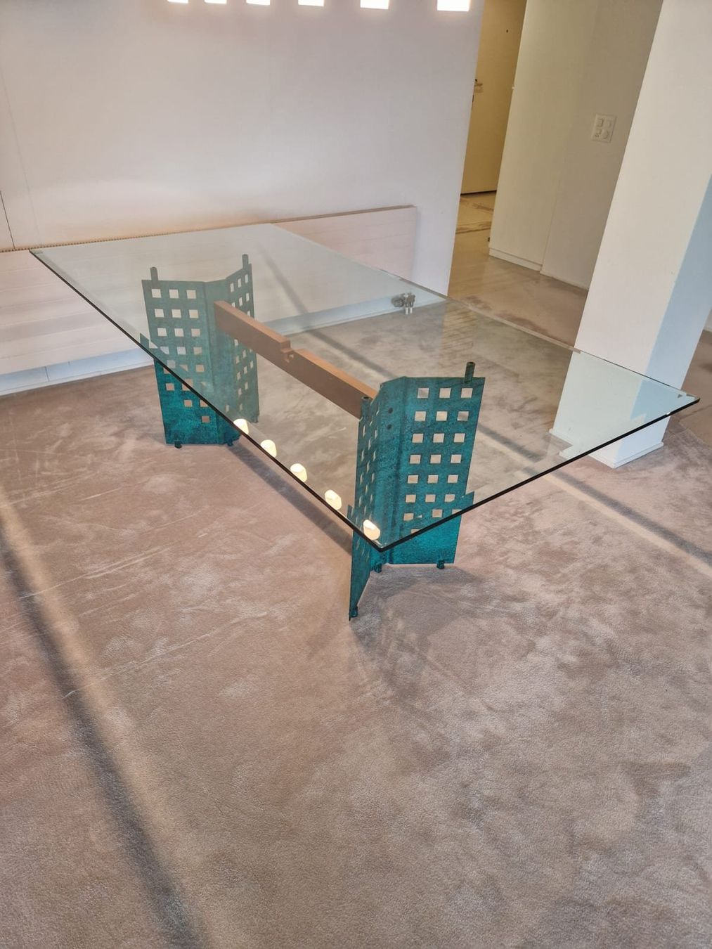 Tavoli: Giorgio Cattelan "Carré VI" - Glastisch - Ref. 05/21 – Usato da Au ZH venduto da BrockiAu 3
