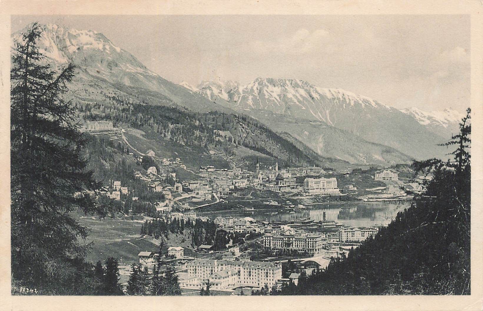 Cartoline postali: St Moritz Bad und Dorf GR – Usato da Biasca venduto da Blenio71