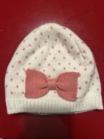 Bonnet bébé hiver "Smile", 6-12 mois, motif coeurs 🩷