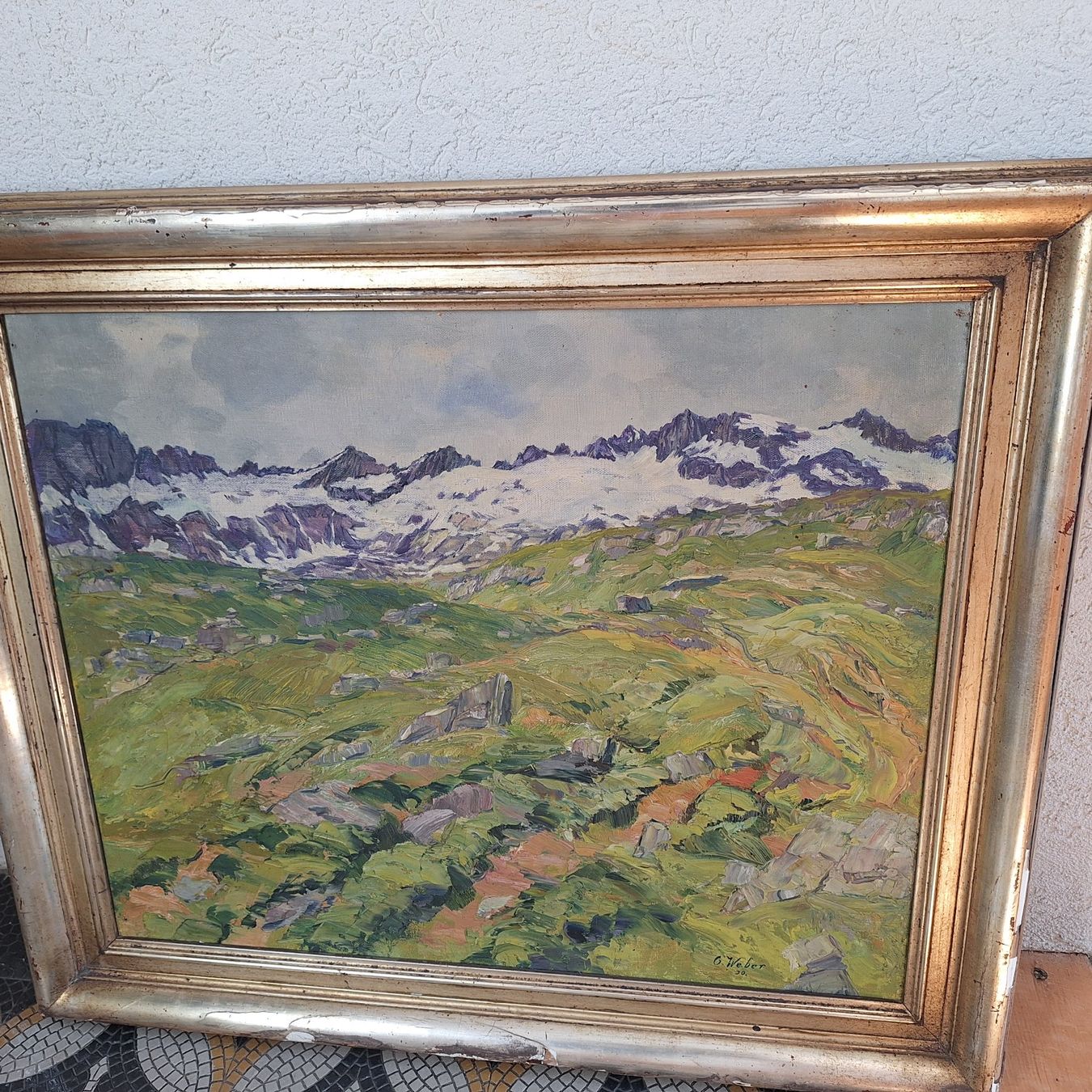 Tableaux: Grosses Gemälde, schöner Wanderweg, gebrauchter Rahmen – D'occasion à Winterthur par ric_rl7n 3