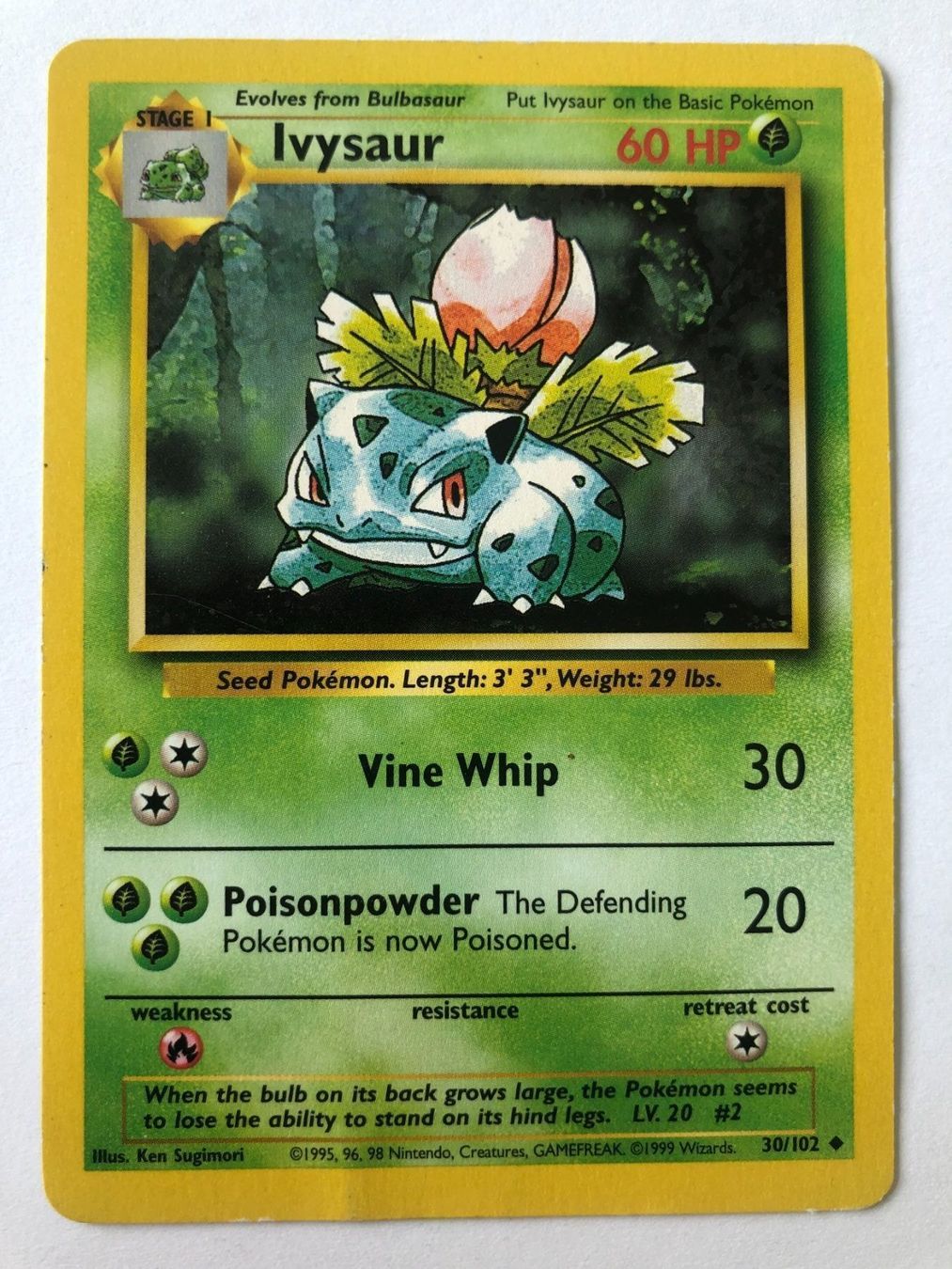 Pokémon Carte collezionabili: Ivysaur - Base Set - Pokemon – Usato da Nussbaumen AG venduto da Bika-Shop
