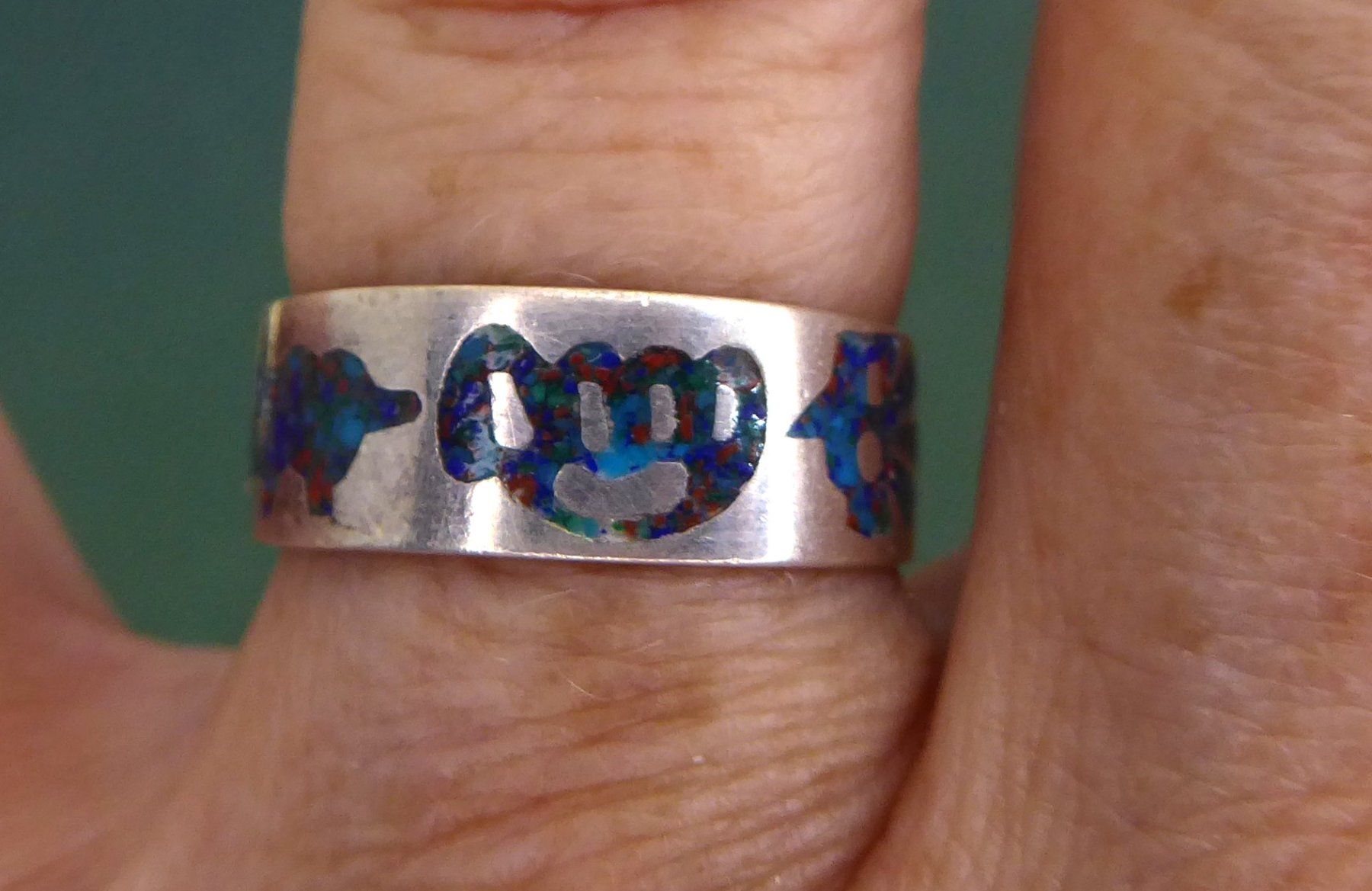Bagues: Ring 925 Silber mit Emaille – D'occasion à Muri AG par silvermouse007 2