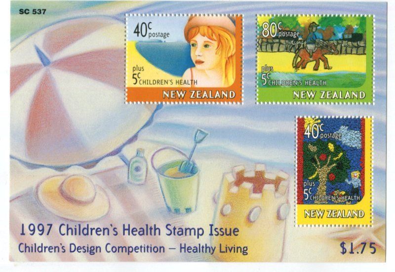 Tous les timbres: Block "Kinderzeichnungen". Neuseeland – Neuf avec emballage d'origine à Basel par Butsch5