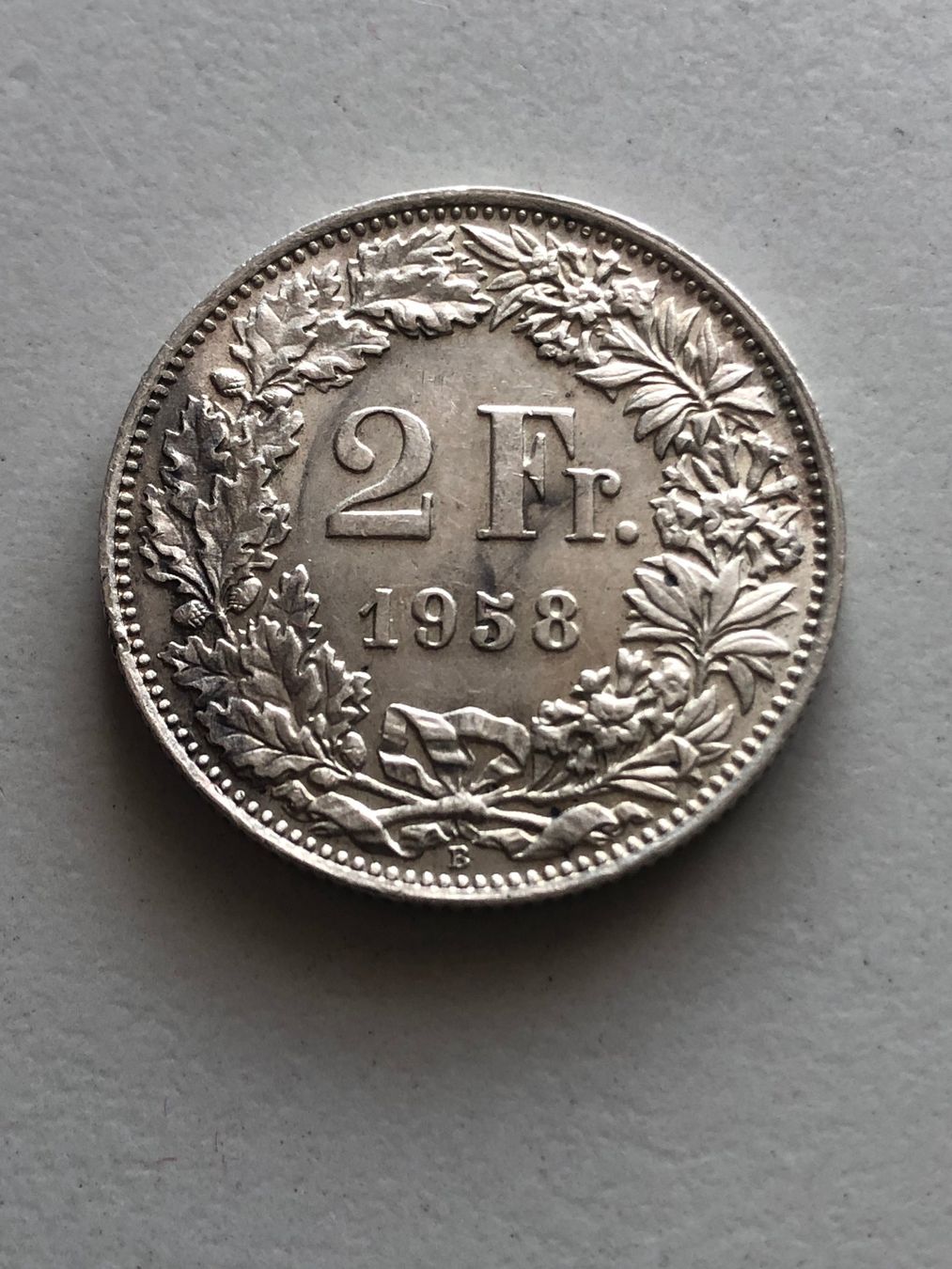 Alle Münzen: 2 Fr. 1958 – Gebraucht aus Schötz von Odpa