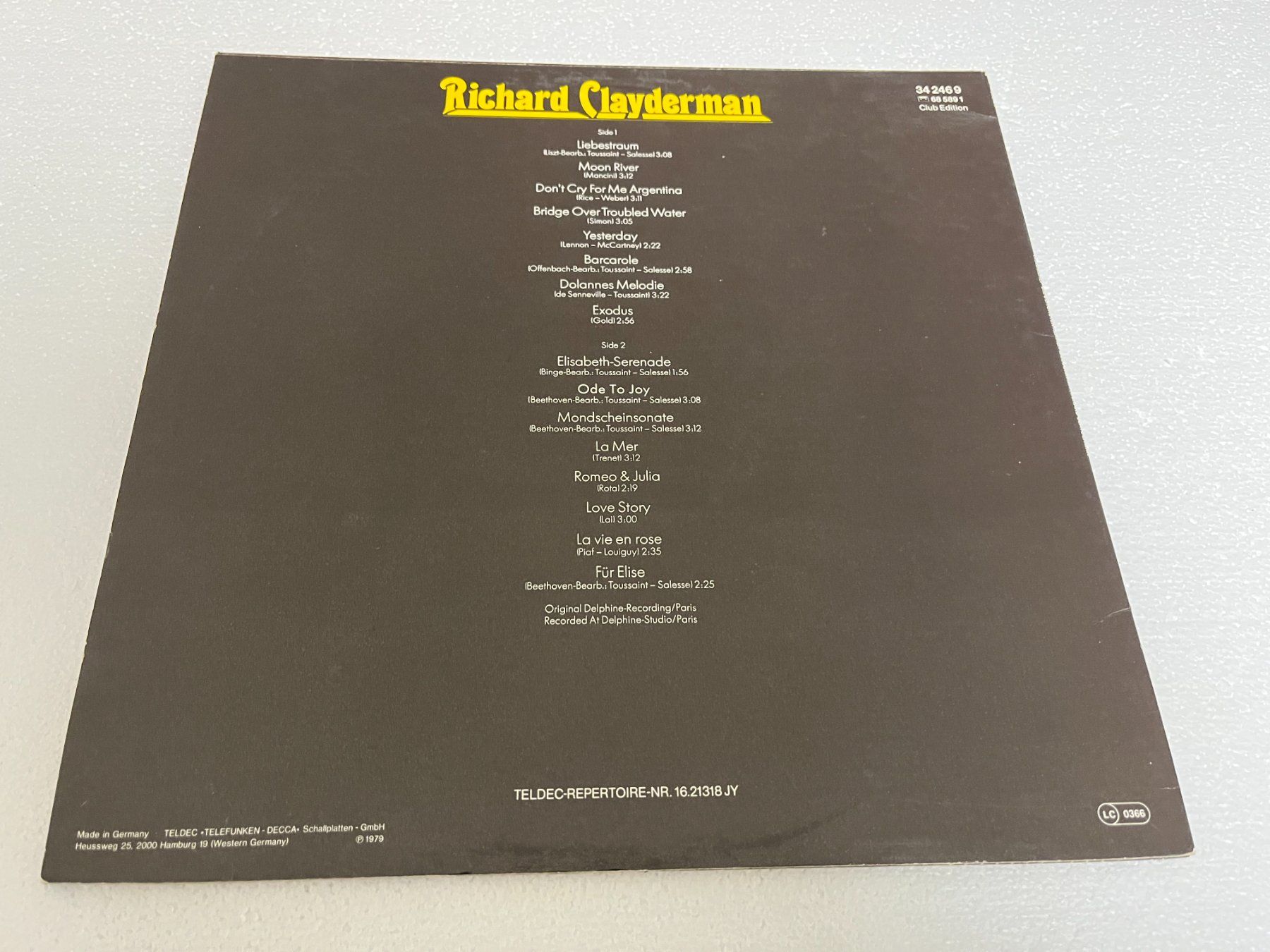 Dischi in vinile: LP Richard Claydermann Träumerei LP – Usato da Mumpf venduto da dadaboygugu 1