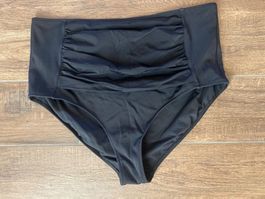 Zizzi Badehose schwarz mit Raffung Gr. 50