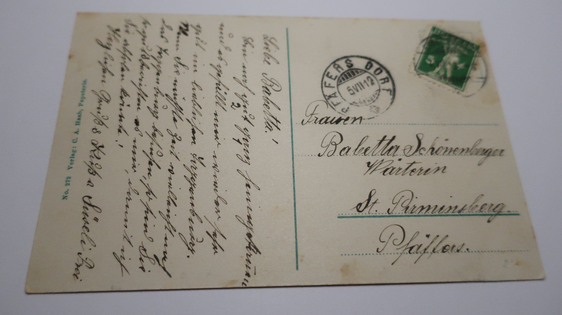 Cartoline postali: Ebnat - Kappel  1912 – Usato da Cormoret venduto da Pascalll2001 3