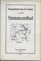 Topographischer Atlas SIMMENTHAL 1930 (Karte B)