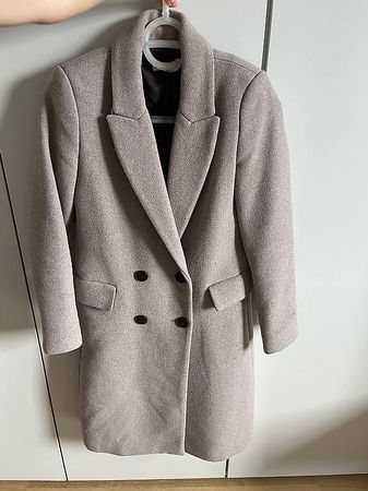 MANGO Wollmantel XS beige Damen