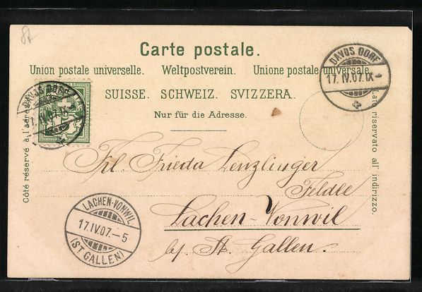 Cartes postales: Davos, Bergbahn Schatzalpbahn im Winter – D'occasion à Berlin par bartko-reher 1