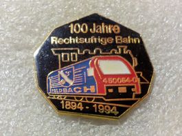 Ansteckpin 105: 100 Jahre Rechtfrutigbahn