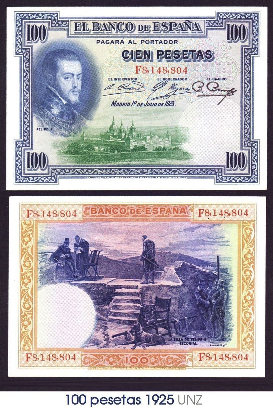 Banconote: 100 Pesetas 1925 UNZ – Nuovo (secondo la descrizione) da Flamatt venduto da samowarow
