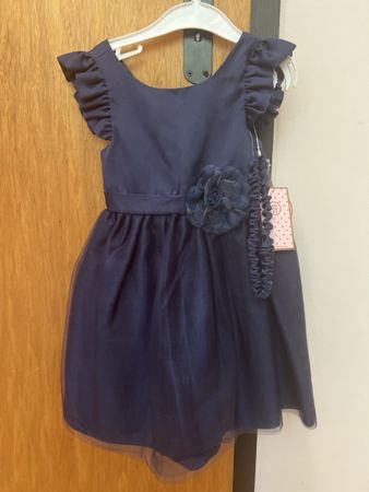 Festliches Kinderkleid Grösse 92, dunkelblau, neuwertig
