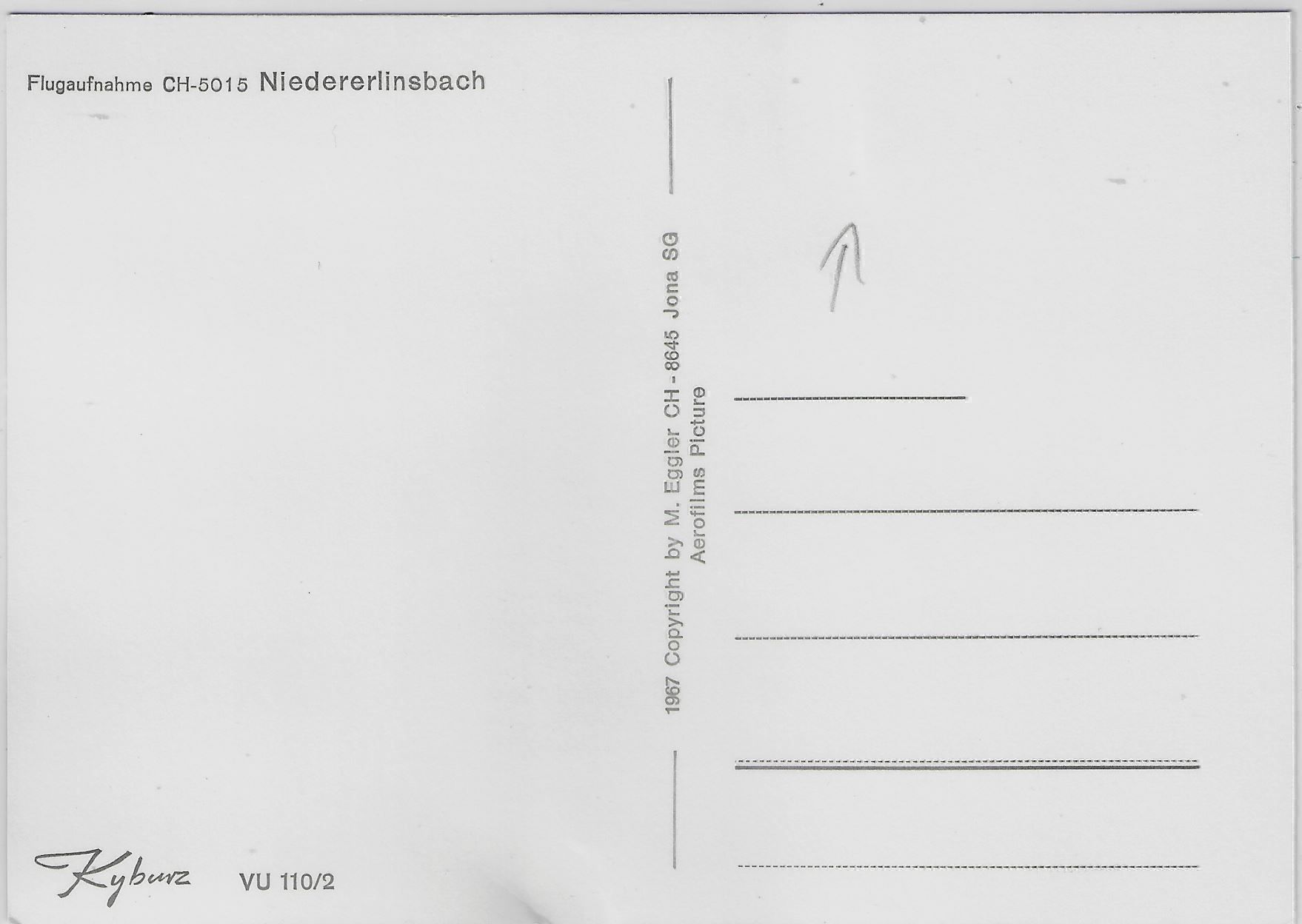 Ansichtskarten: Flugaufnahme Niedererlinsbach SO – Antik aus Ettingen von Kartenplanet 1