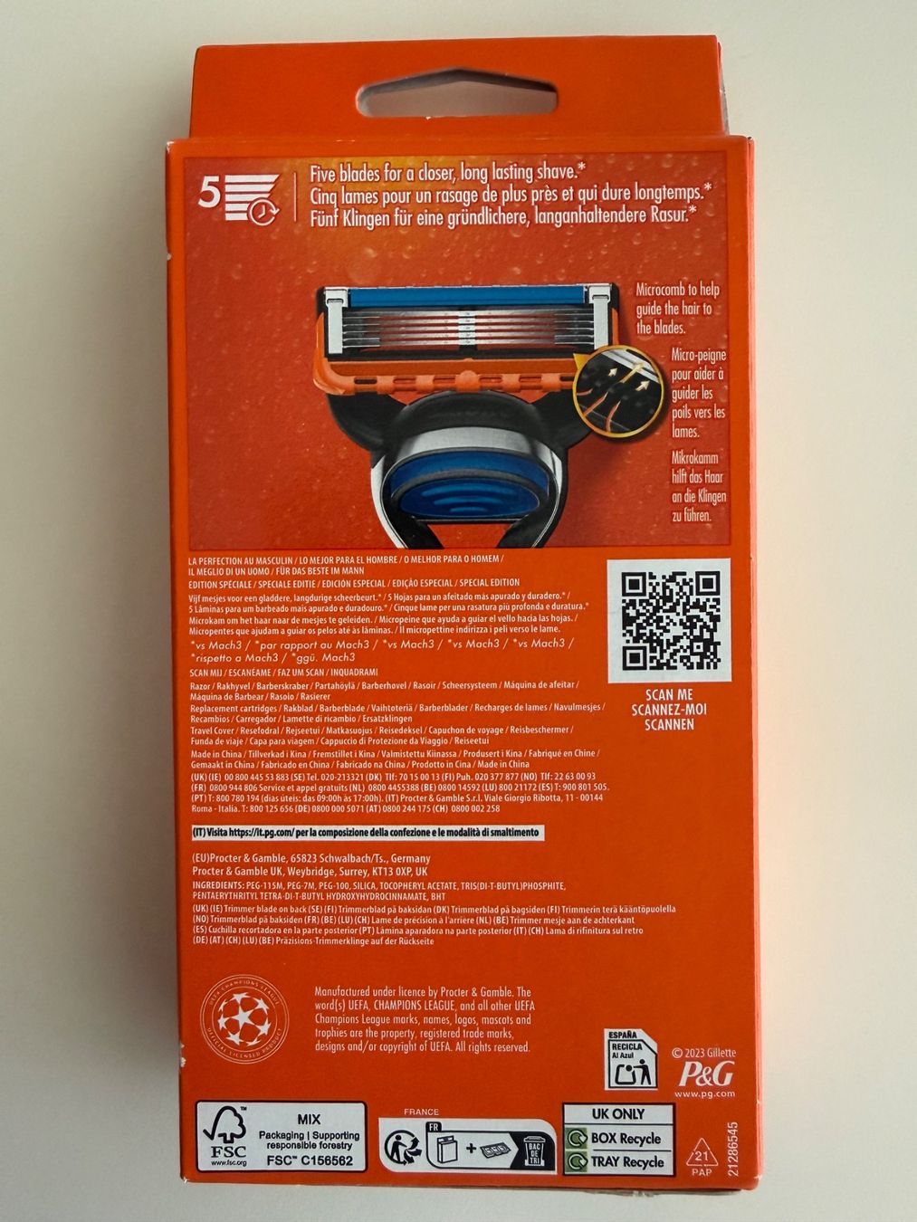 Gillette Rasoi & Lamette da barba: Gillette Fusion5, 4 pcs – Nuovo e nell'imballaggio originale da St-Gingolph venduto da GoldenKeys 1