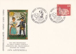 Tag der Briefmarke 1974 Appenzell 1.12.1974