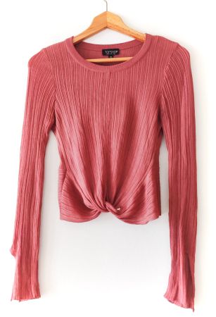 TOPSHOP herziger bauchfrei Pulli Bluse Shirt Longsleeve 34